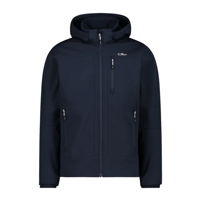 CMP Softshelljacke mit Kapuze mit hochschließendem Kragen, 3-lagig, wasserabweisend, winddicht