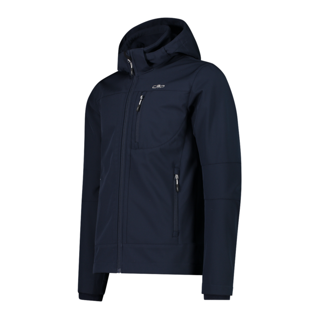 CMP Softshelljacke mit Kapuze mit hochschließendem Kragen, 3-lagig, wasserabweisend, winddicht