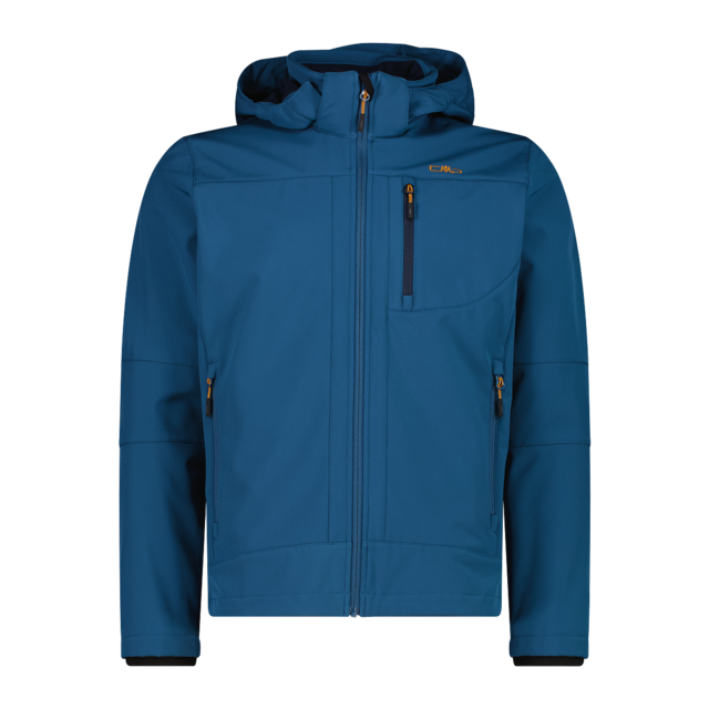 CMP Softshelljacke mit Kapuze mit hochschließendem Kragen, 3-lagig, wasserabweisend, winddicht