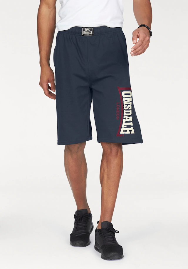 Lonsdale Sweatshorts »LOGO JAM« mit seitlichen Eingrifftaschen, aus Baumwolle, bequeme Passform