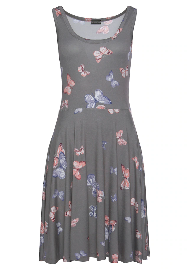 Laura Scott Sommerkleid figurbetonte Passform, femininer Stil, aus Viskosemischung