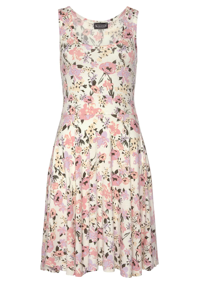 Laura Scott Sommerkleid figurbetonte Passform, femininer Stil, aus Viskosemischung