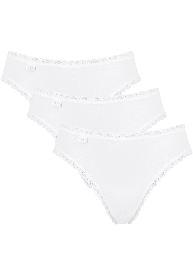 sloggi Taillenslip »24/7 Cotton Lace« mit edler Spitze und flachen Nähten