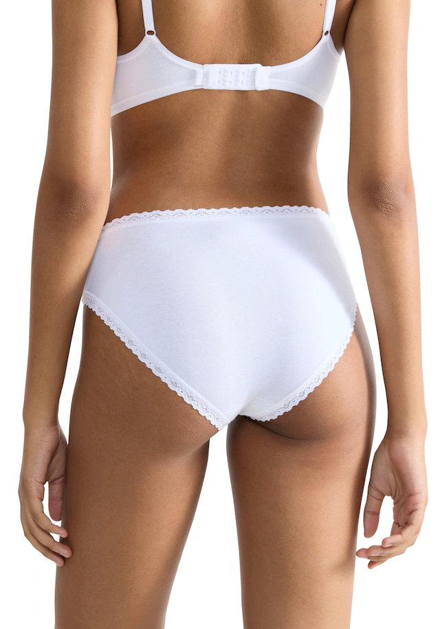 sloggi Taillenslip »24/7 Cotton Lace« mit edler Spitze und flachen Nähten