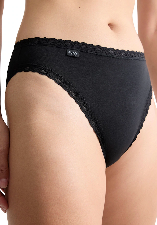 sloggi Taillenslip »24/7 Cotton Lace« mit edler Spitze und flachen Nähten