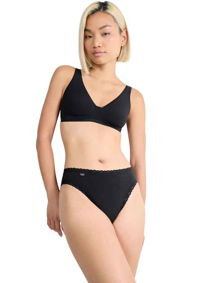 sloggi Taillenslip »24/7 Cotton Lace« mit edler Spitze und flachen Nähten
