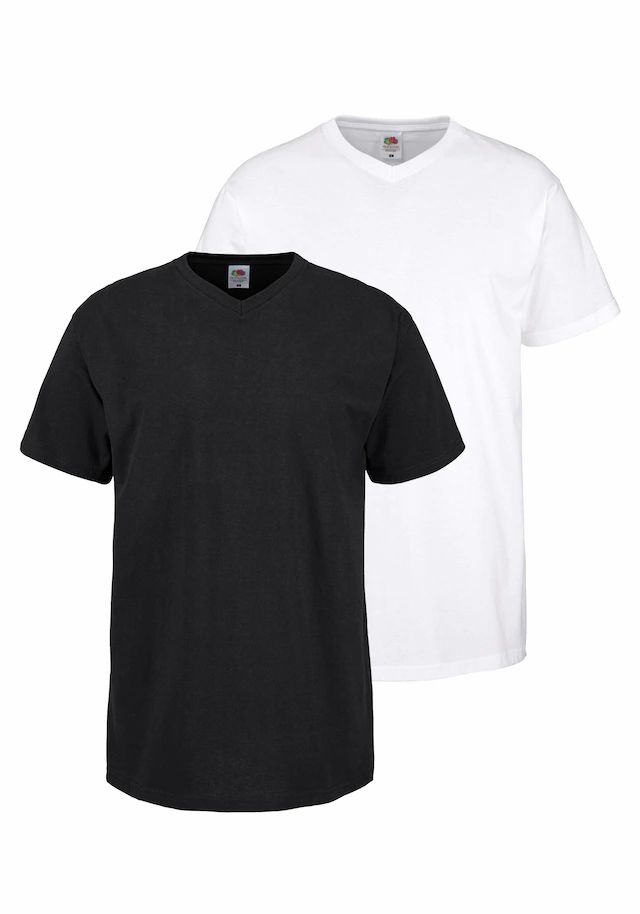 Fruit of the Loom T-Shirt Packung, 2 Stk. mit V-Ausschnitt