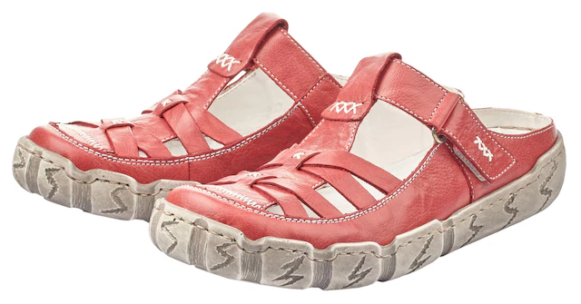 Rieker Clog Sabot, Sommerschuh, Schlappen, Hausschuh mit Ziernähten