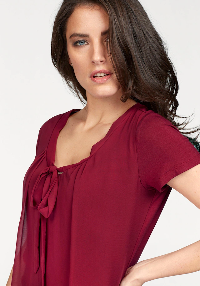 Aniston SELECTED Shirtbluse mit gedoppeltem Vorderteil