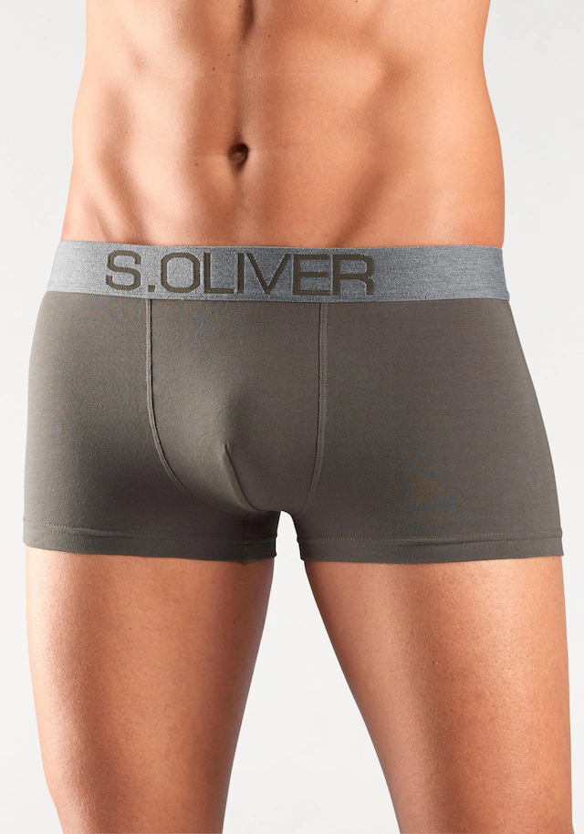 s.Oliver Hipster Packung, 4 Stk. knapp sitzende Boxershorts für Herren aus Baumwoll-Mix