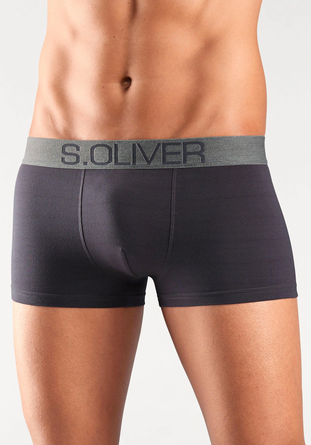 s.Oliver Hipster Packung, 4 Stk. knapp sitzende Boxershorts für Herren aus Baumwoll-Mix