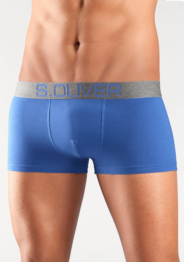 s.Oliver Hipster Packung, 4 Stk. knapp sitzende Boxershorts für Herren aus Baumwoll-Mix