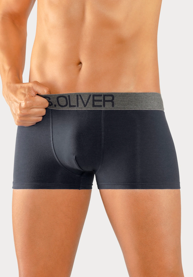 s.Oliver Hipster Packung, 4 Stk. knapp sitzende Boxershorts für Herren aus Baumwoll-Mix
