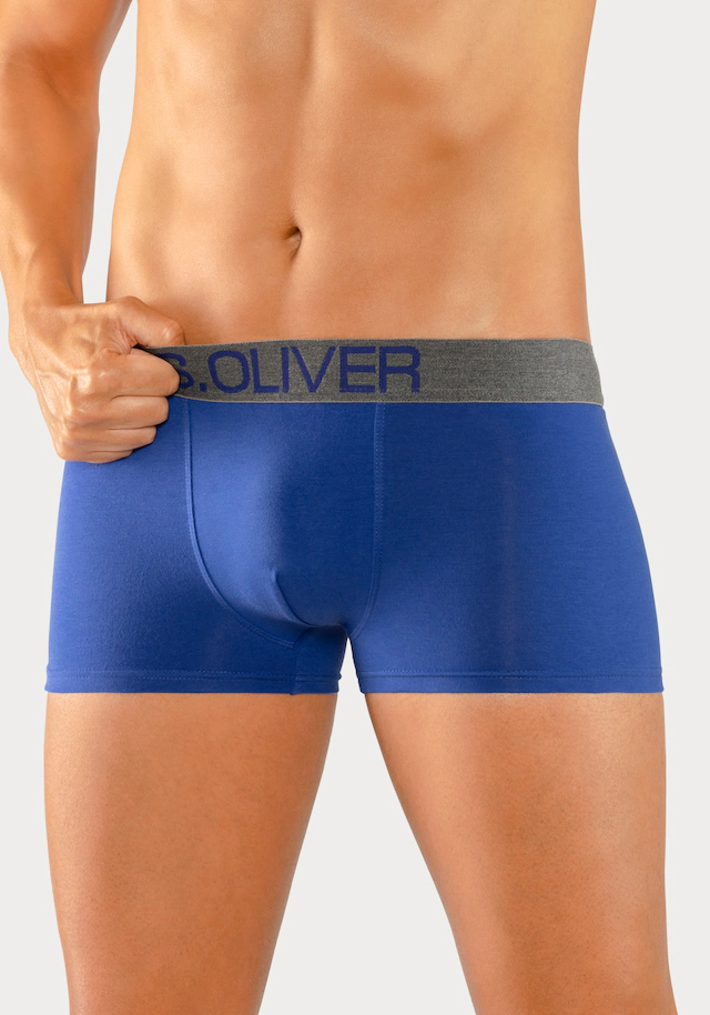 s.Oliver Hipster Packung, 4 Stk. knapp sitzende Boxershorts für Herren aus Baumwoll-Mix