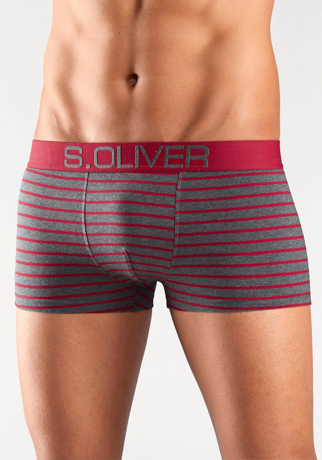 s.Oliver Hipster Packung, 4 Stk. knapp sitzende Boxershorts für Herren aus Baumwoll-Mix