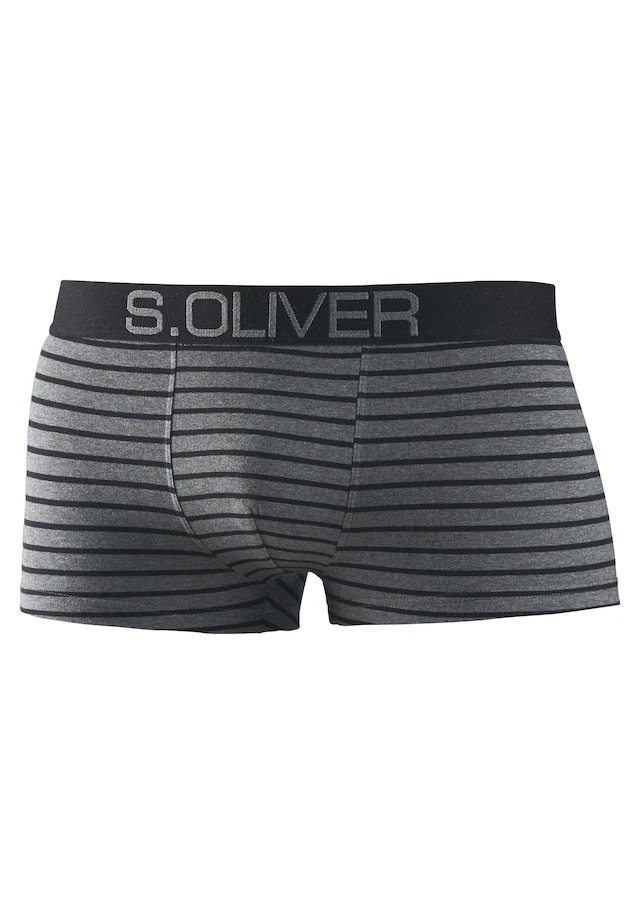 s.Oliver Hipster Packung, 4 Stk. knapp sitzende Boxershorts für Herren aus Baumwoll-Mix
