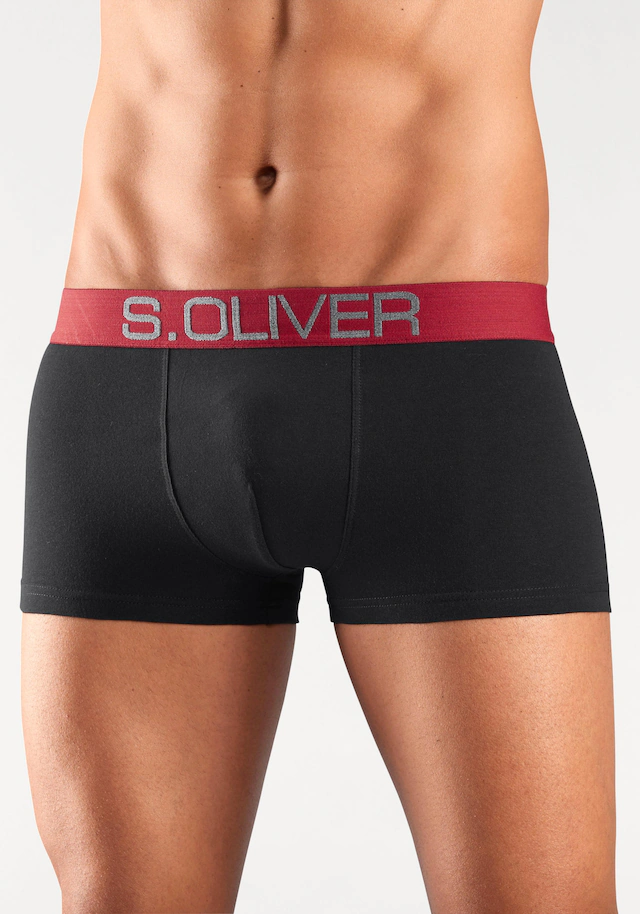 s.Oliver Hipster Packung, 4 Stk. knapp sitzende Boxershorts für Herren aus Baumwoll-Mix