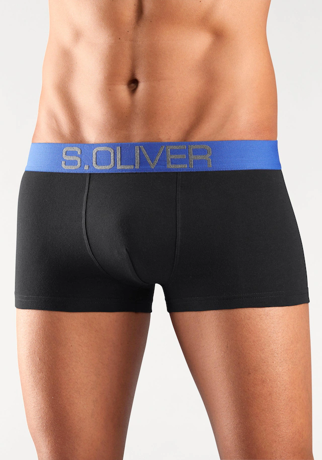 s.Oliver Hipster Packung, 4 Stk. knapp sitzende Boxershorts für Herren aus Baumwoll-Mix