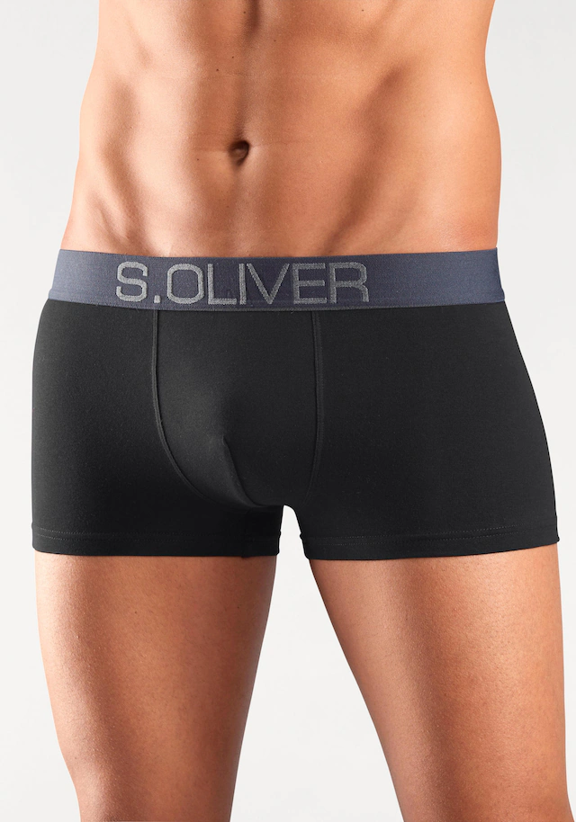 s.Oliver Hipster Packung, 4 Stk. knapp sitzende Boxershorts für Herren aus Baumwoll-Mix