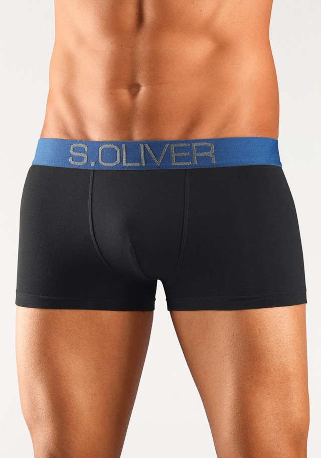 s.Oliver Hipster Packung, 4 Stk. knapp sitzende Boxershorts für Herren aus Baumwoll-Mix