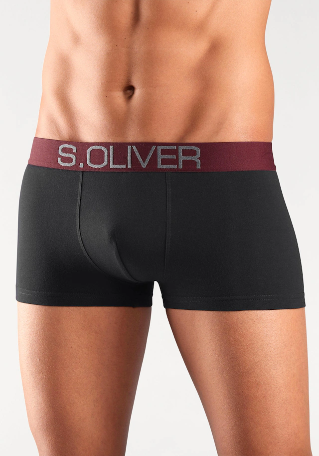 s.Oliver Hipster Packung, 4 Stk. knapp sitzende Boxershorts für Herren aus Baumwoll-Mix