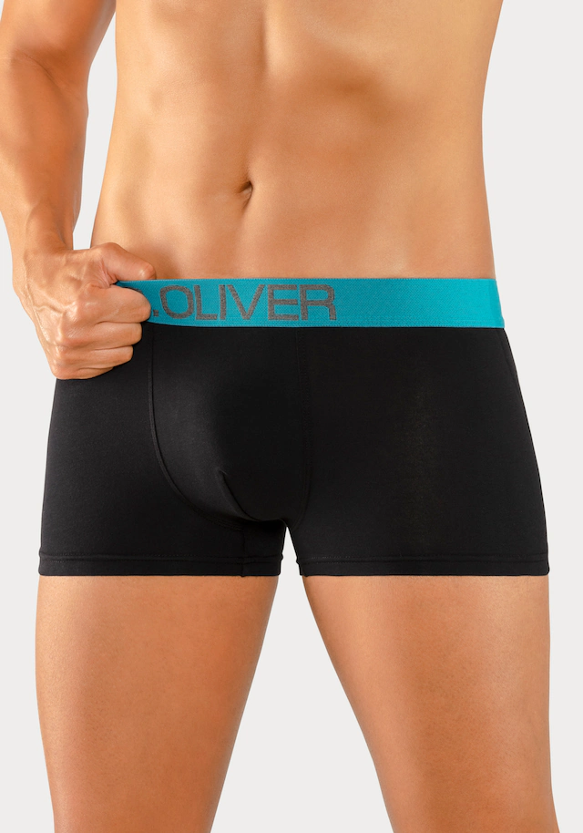 s.Oliver Hipster Packung, 4 Stk. knapp sitzende Boxershorts für Herren aus Baumwoll-Mix