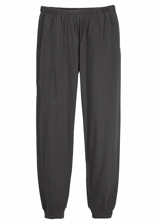 AUTHENTIC LE JOGGER Pyjama 2 tlg. langer Schlafanzug, bedruckt, Rundhals-Ausschnitt, aus Baumwolle