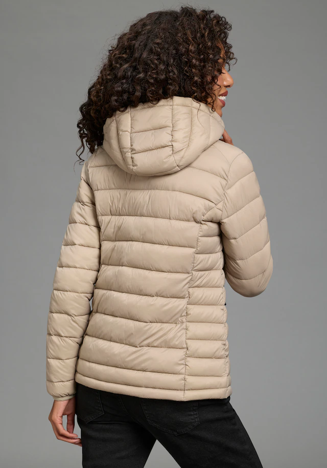 Polarino Steppjacke mit Kapuze Übergangsjacke für kühle Tage, aus leichtem Webmaterial