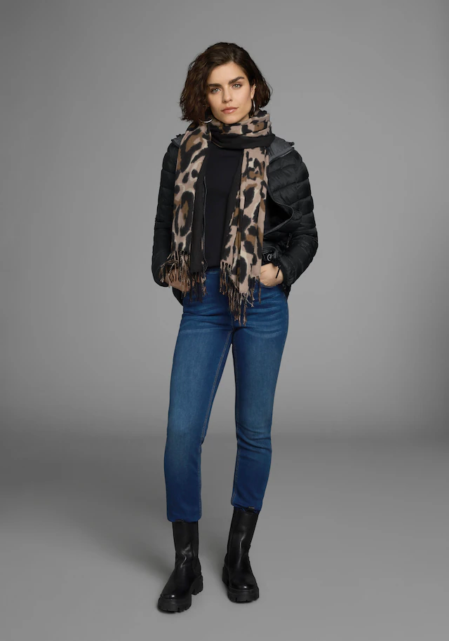Polarino Steppjacke mit Kapuze Übergangsjacke für kühle Tage, aus leichtem Webmaterial