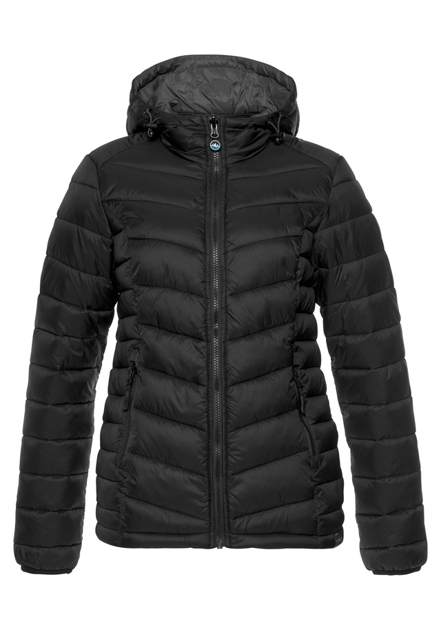 Polarino Steppjacke mit Kapuze Übergangsjacke für kühle Tage, aus leichtem Webmaterial