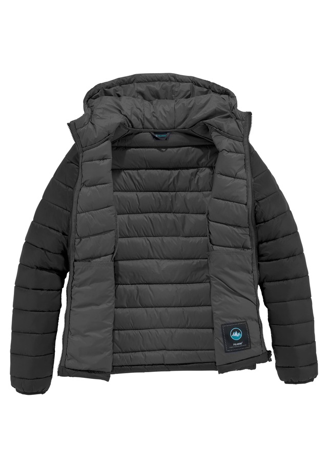 Polarino Steppjacke mit Kapuze Übergangsjacke für kühle Tage, aus leichtem Webmaterial