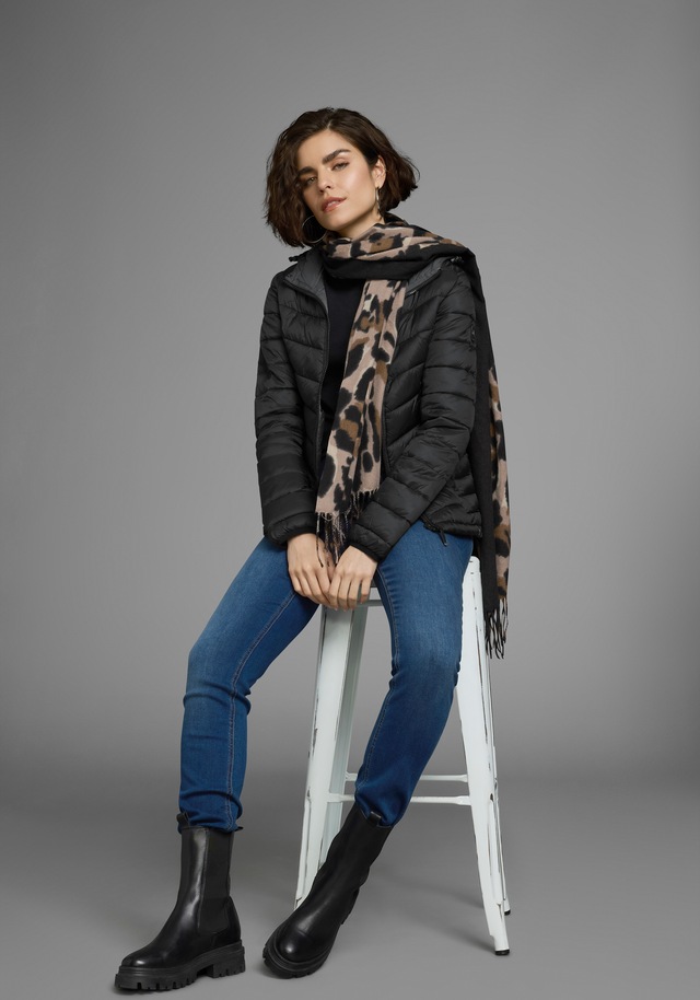 Polarino Steppjacke mit Kapuze Übergangsjacke für kühle Tage, aus leichtem Webmaterial