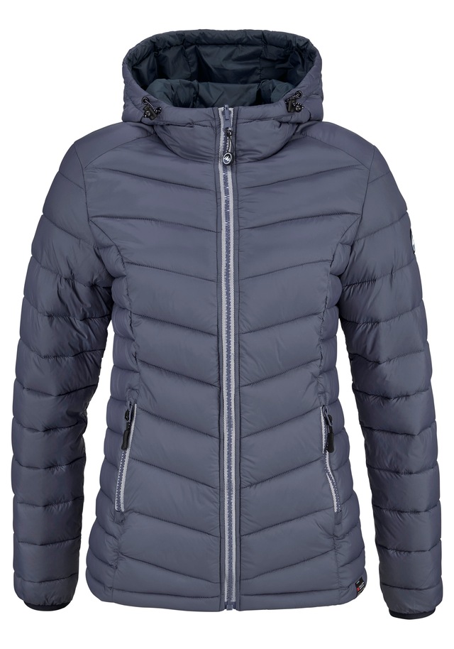 Polarino Steppjacke mit Kapuze Übergangsjacke für kühle Tage, aus leichtem Webmaterial