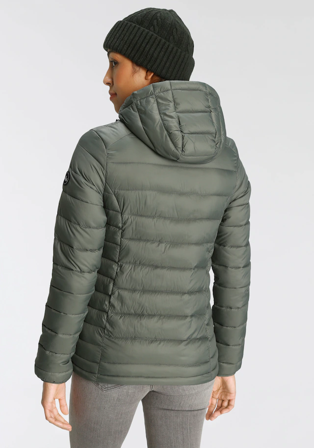 Polarino Steppjacke mit Kapuze Übergangsjacke für kühle Tage, aus leichtem Webmaterial