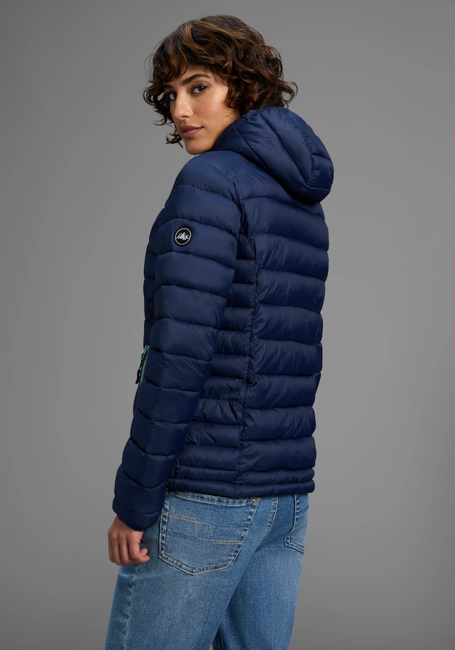 Polarino Steppjacke mit Kapuze Übergangsjacke für kühle Tage, aus leichtem Webmaterial