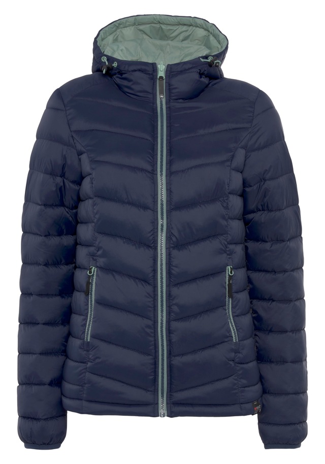 Polarino Steppjacke mit Kapuze Übergangsjacke für kühle Tage, aus leichtem Webmaterial