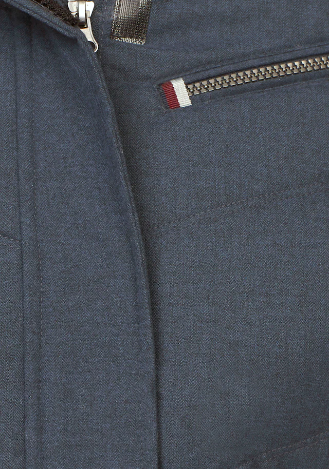 Polarino Steppjacke mit Kapuze mit abnehmbarer Kapuze, mit Fellimitat, viele Taschen