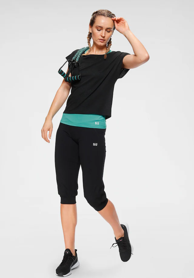 H.I.S Trainingsshirt »2-tlg. Shirt & Top« Spar-Set, 2 Stk. Kurzarm, bequeme Passform, sportlich, atmungsaktives Material