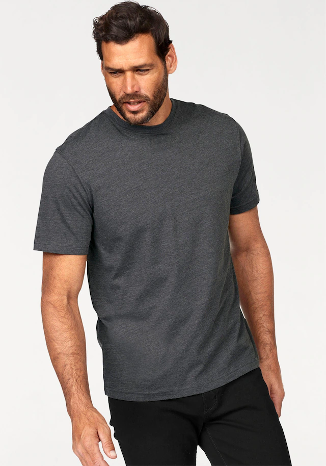 Man's World Rundhalsshirt 2er-Pack, Kurzarm, Basic-Stil, aus Baumwollmischung, 2er-Pack