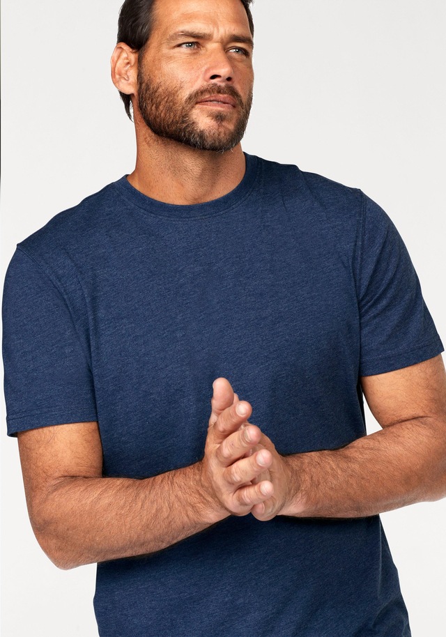 Man's World Rundhalsshirt 2er-Pack, Kurzarm, Basic-Stil, aus Baumwollmischung, 2er-Pack