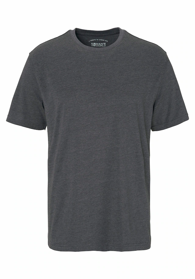 Man's World Rundhalsshirt 2er-Pack, Kurzarm, Basic-Stil, aus Baumwollmischung, 2er-Pack
