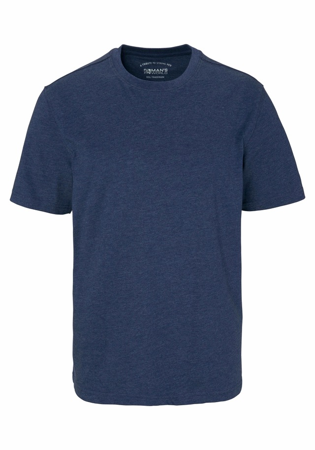 Man's World Rundhalsshirt 2er-Pack, Kurzarm, Basic-Stil, aus Baumwollmischung, 2er-Pack