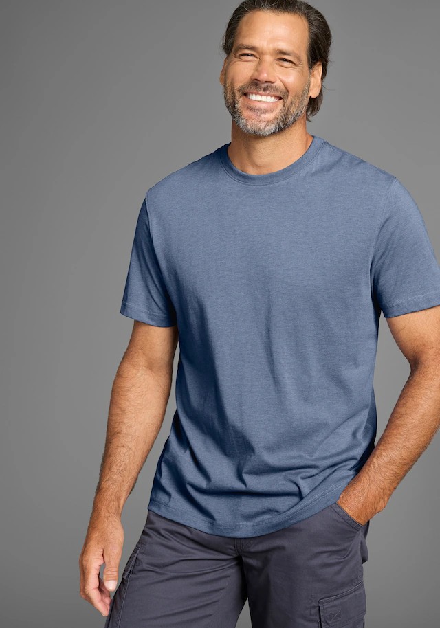 Man's World Rundhalsshirt 2er-Pack, Kurzarm, Basic-Stil, aus Baumwollmischung, 2er-Pack