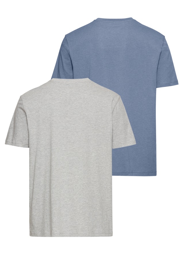 Man's World Rundhalsshirt 2er-Pack, Kurzarm, Basic-Stil, aus Baumwollmischung, 2er-Pack