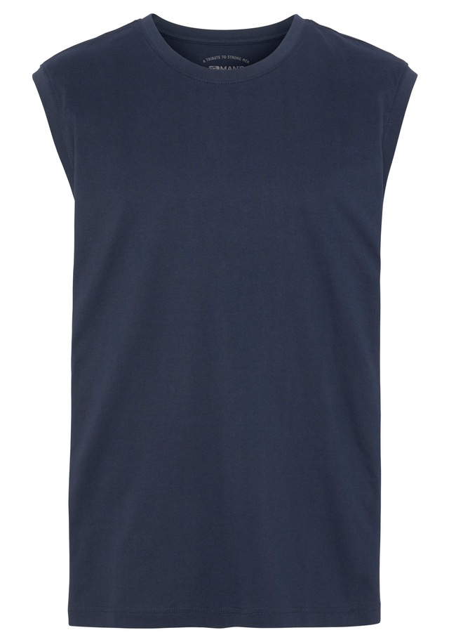 Man's World Muscleshirt 2er-Pack, ärmellos, bedruckt, Rundhalsausschnitt, aus 100% Baumwolle