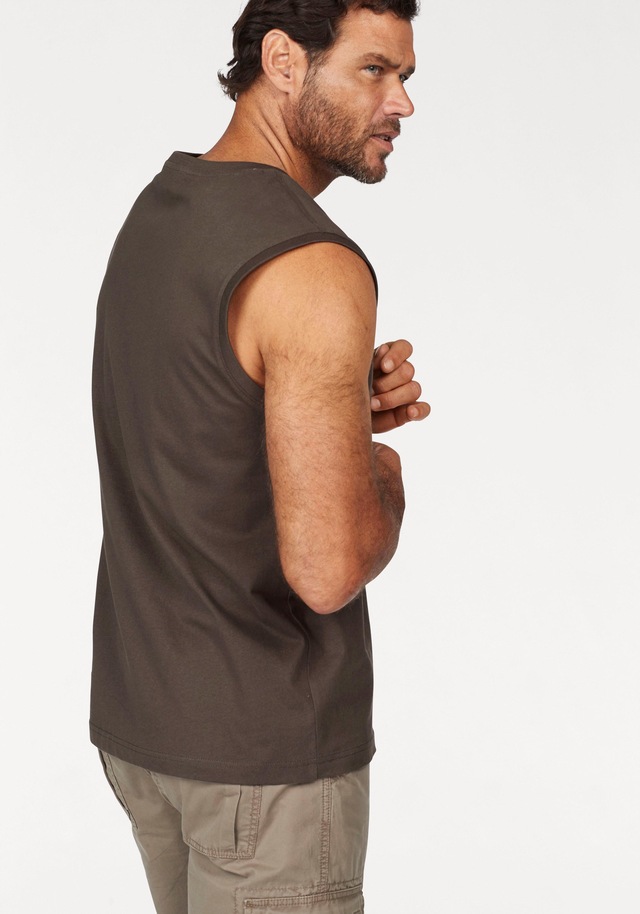 Man's World Muscleshirt 2er-Pack, ärmellos, bedruckt, Rundhalsausschnitt, aus 100% Baumwolle