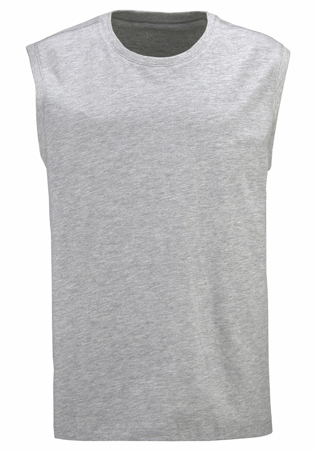 Man's World Muscleshirt 2er-Pack, ärmellos, bedruckt, Rundhalsausschnitt, aus 100% Baumwolle