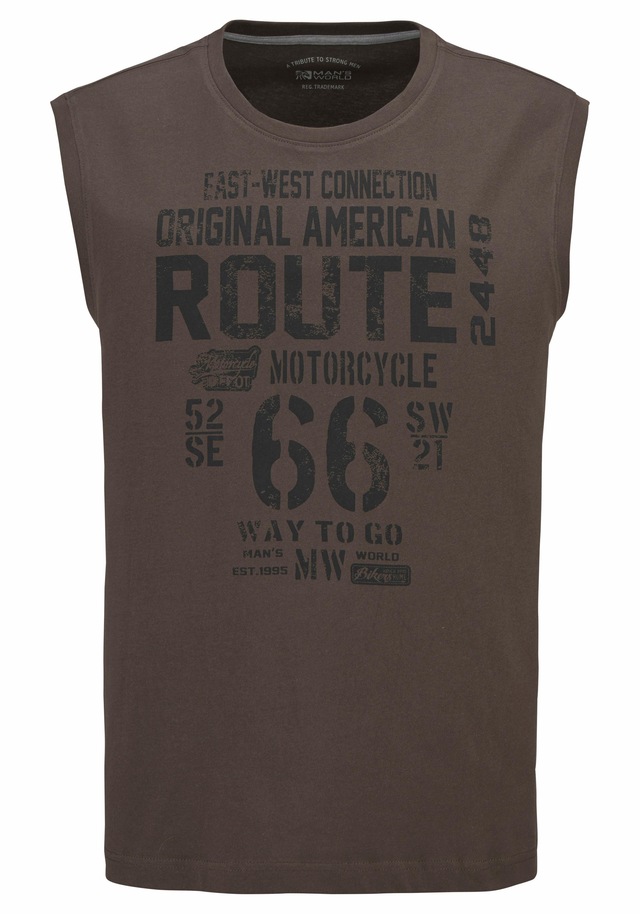Man's World Muscleshirt 2er-Pack, ärmellos, bedruckt, Rundhalsausschnitt, aus 100% Baumwolle