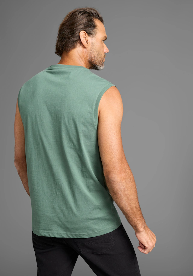 Man's World Muscleshirt 2er-Pack, ärmellos, bedruckt, Rundhalsausschnitt, aus 100% Baumwolle