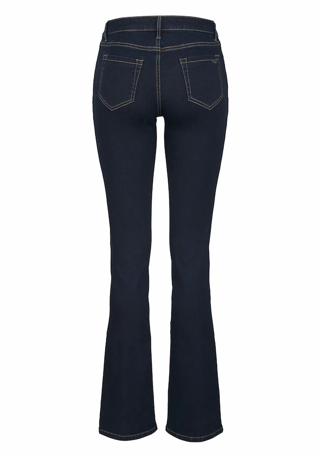 Arizona Bootcut-Jeans »Ultra-Stretch« normale Passform, Baby-Bootcut, Used-Look-Waschung